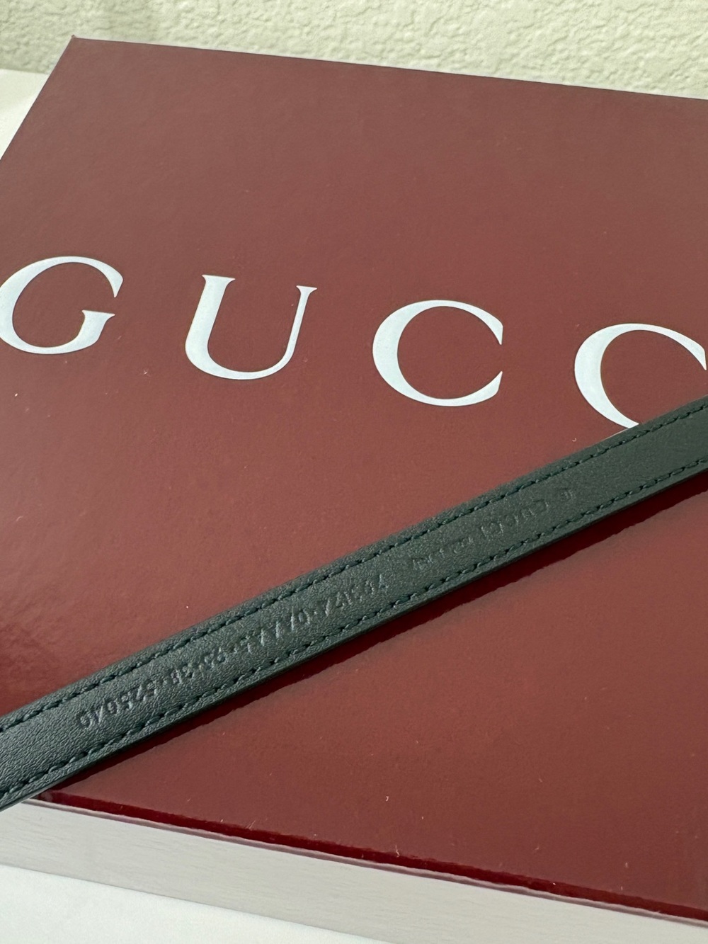 Gucci leather GG belt thin 95cm - Picture 3 of 4